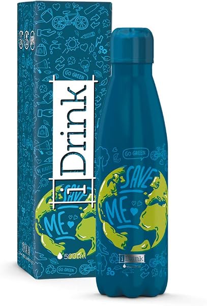 I-Drink Botella Térmica Doble Pared 350/500/750/1.000 ML, Decorada (350 ML, Panda) - 5