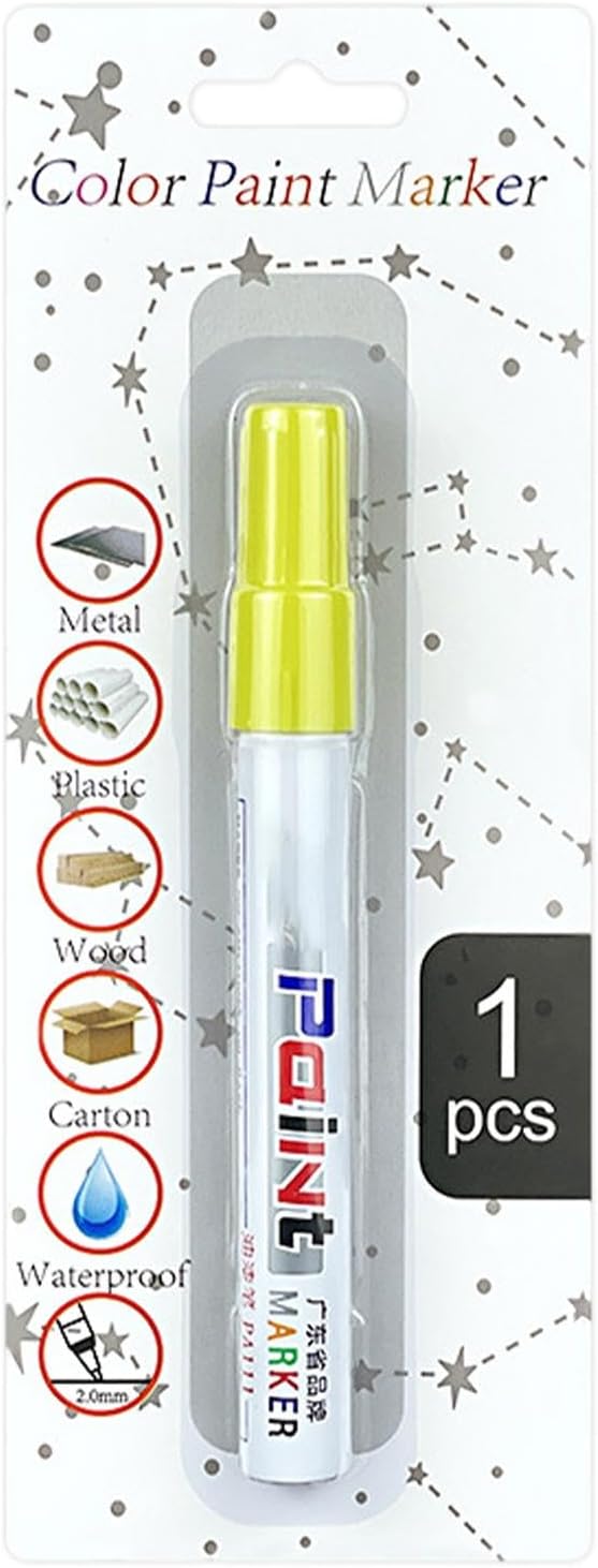 Tire Marker - Portable Auto Paint Pen Set - Multifunctional Fast Drying Automotive Primers, Long-lasting Car Touchup Accessories for Fingernail Scratches