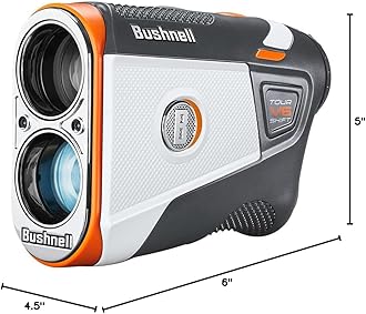 Bushnell Golf Tour V6 Shift Laser Rangefinder with Slope Compensation, 1300-Yard Range, Flag Lock Vibration, Magnetic Cart Mount, 6X Magnification, Waterproof – Tournament Legal