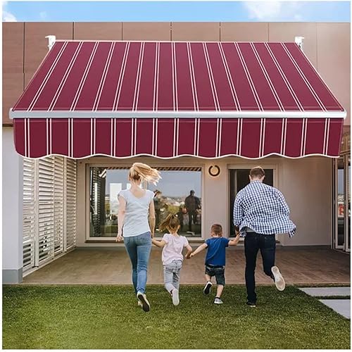 Reemplazo de tela de toldo retráctil cubierta de toldo para exteriores protección UV impermeable 100 poliéster refugio para patio terraza balcón