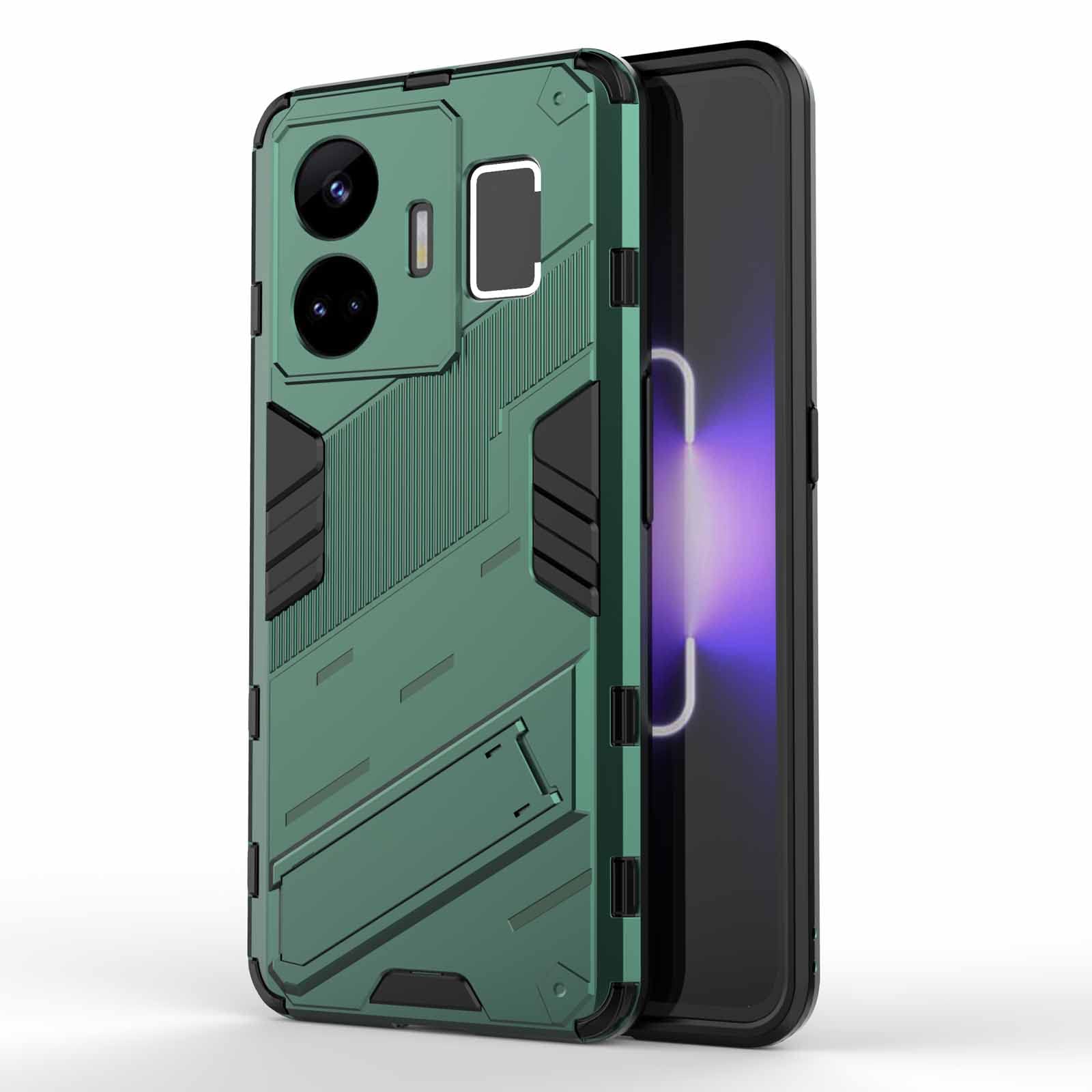 Cover Per Realme GT Neo5 / GT3 / GT 3 – Custodia TPU + PC Antiurto Con Anello Metallico 360° E Supporto Magnetico – Rosso - 6