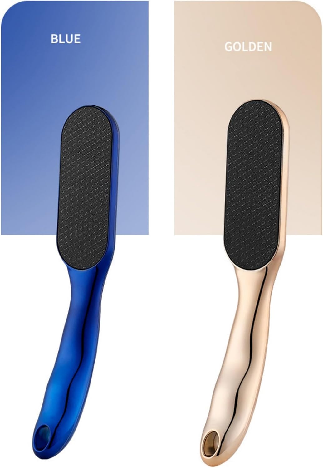 VeinsGrain Foot File 𝐂𝐚𝐥𝐥𝐮𝐬 𝐑𝐞𝐦𝐨𝐯𝐞𝐫, 2025 New Nano Glass Foot File with Handle, Nano Glass Foot Grinder, Feet Scrubber 𝐇𝐚𝐫𝐝 𝐒𝐤𝐢𝐧 Remover (Blue+Gold)