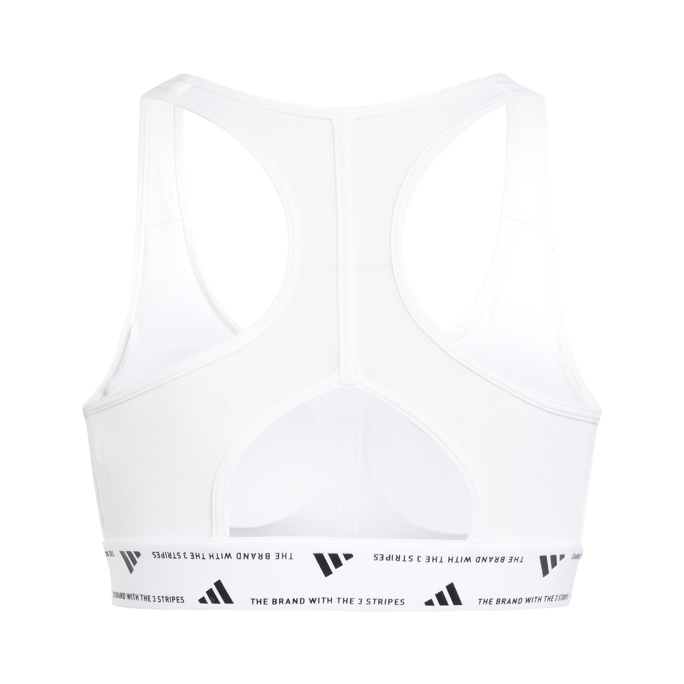 Adidas Mujer PowerReact Training Bra, White, M