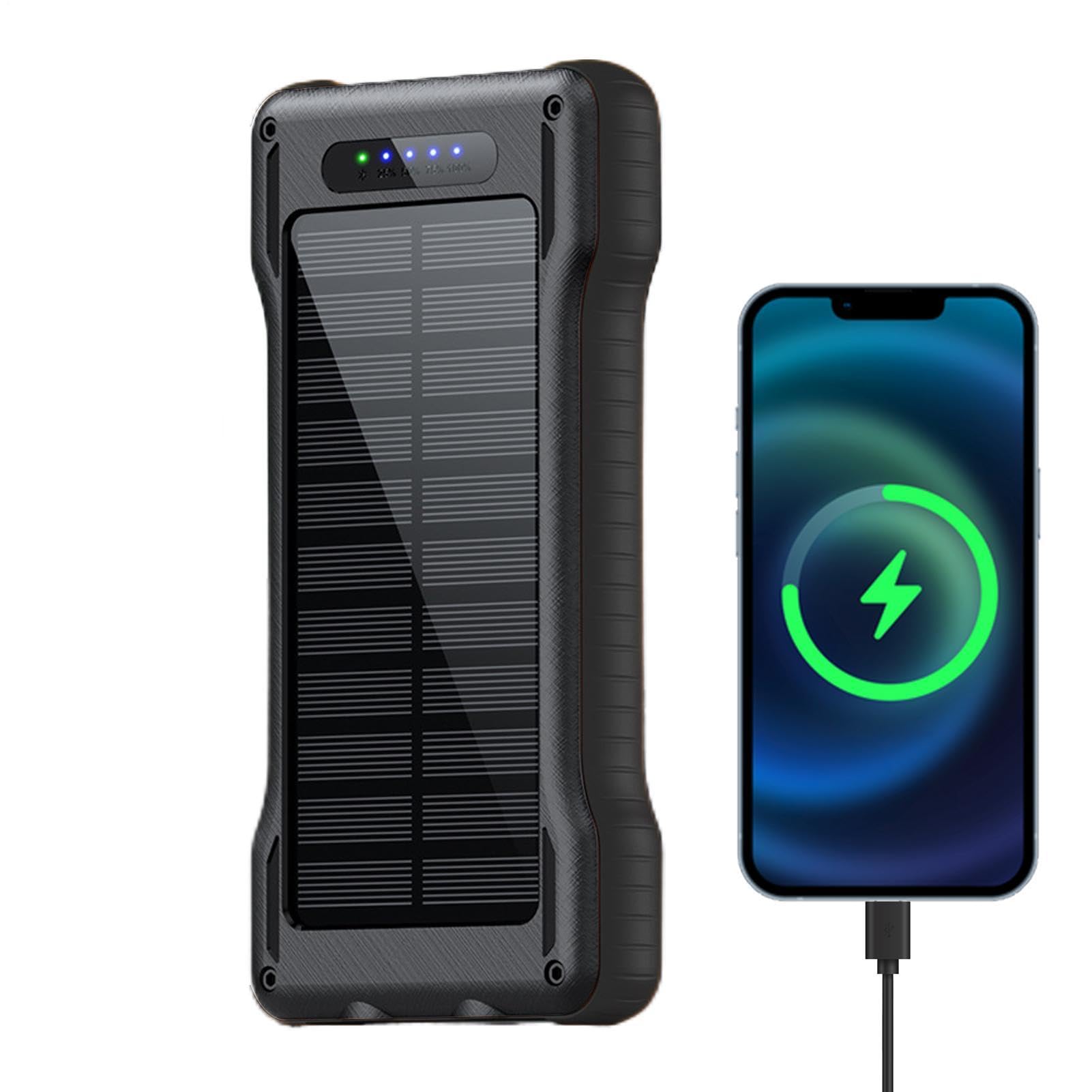 Power Bank Solare Power Bank da 10000 mAh per Telefono con Torcia