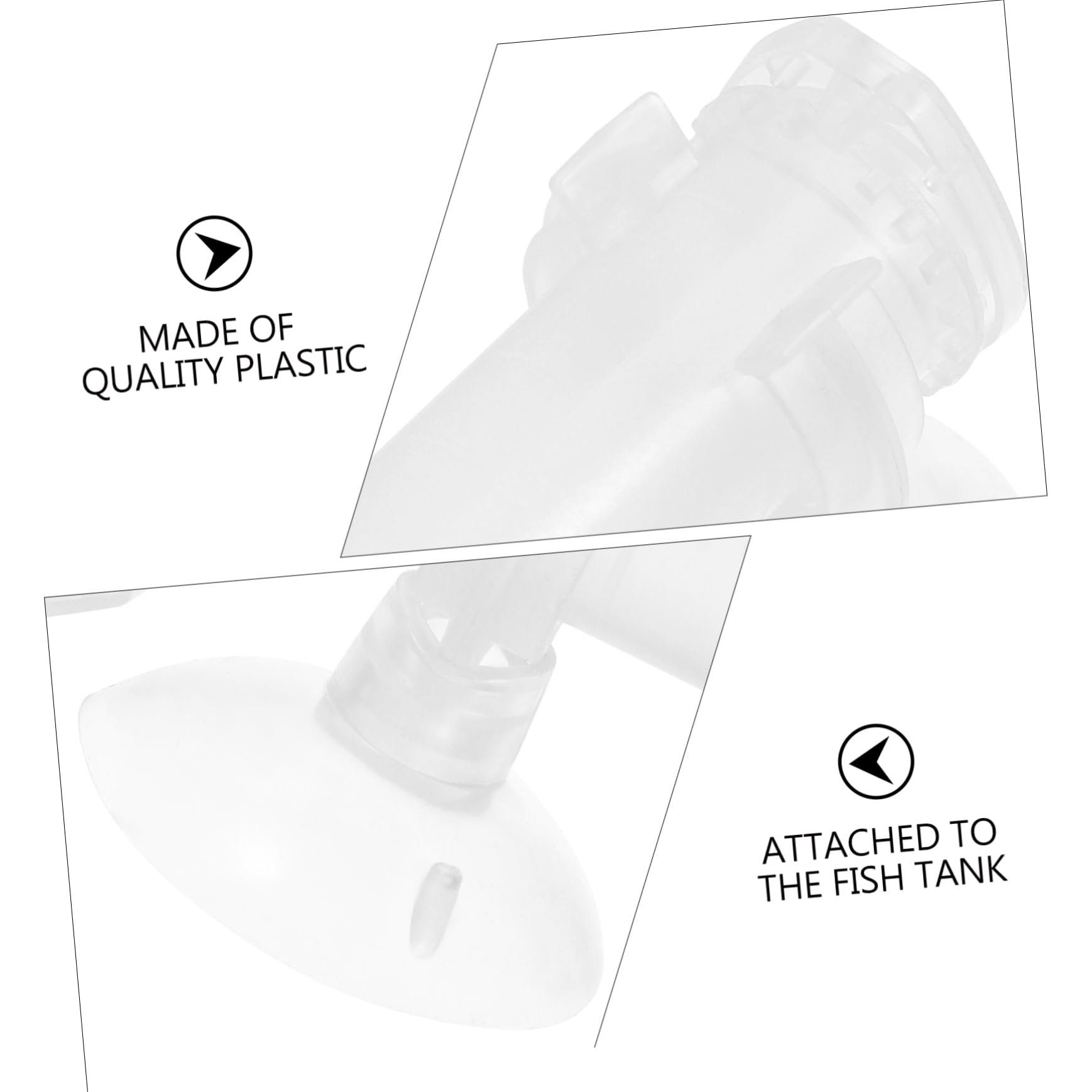 DOITOOL 15piezas Alimentador Automático De Camarones con Ventosa para Acuarios Dispensador De Comida Transparente para Peces y Camarones