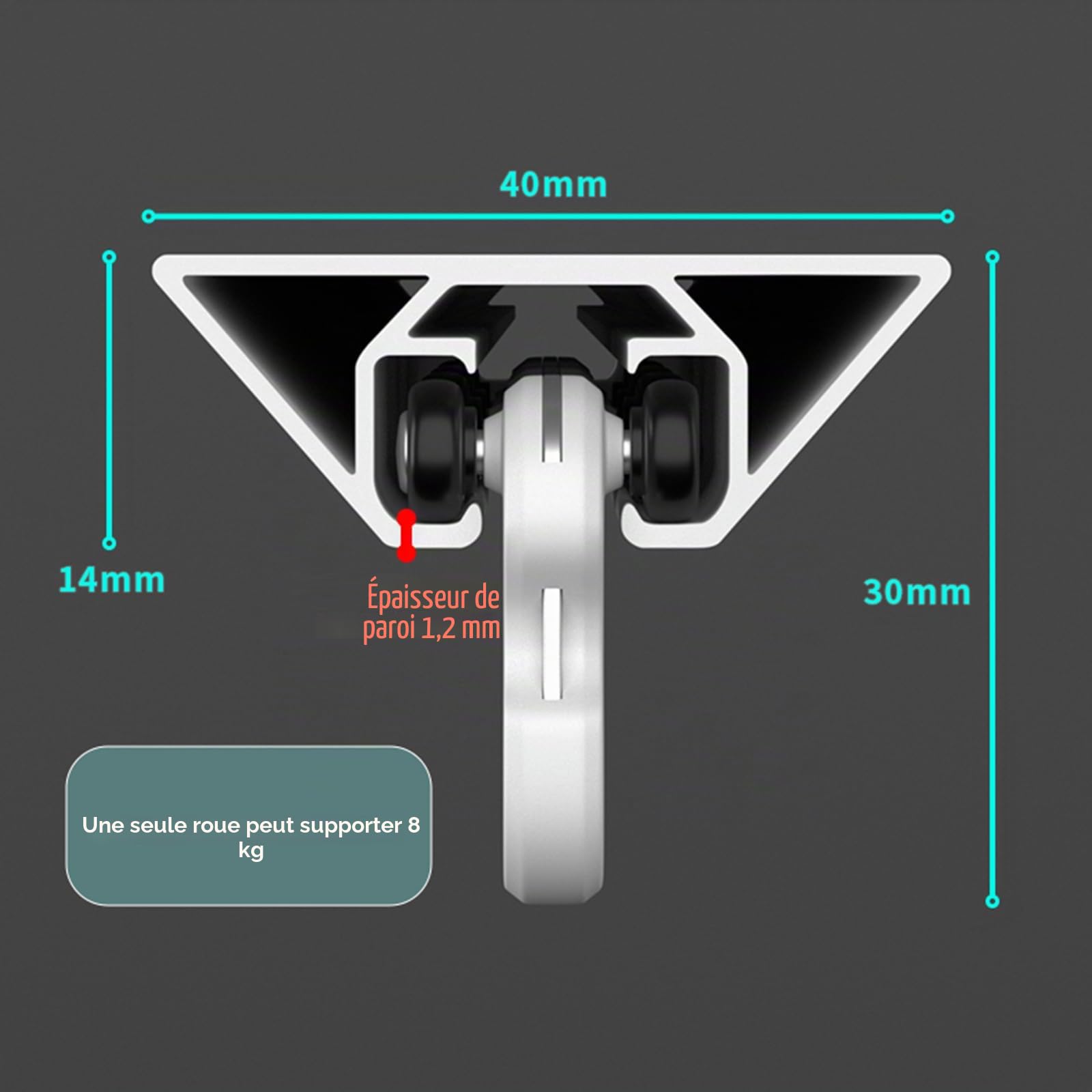 Rail De Plafond en Aluminium pour Rideaux, Rail De Rideau Robuste, Mute Tringle À Rideau Montée Au Plafond, Ensemble De Rails pour Bureau, Salon, Chambre(Size:400cm,Color:Noir)