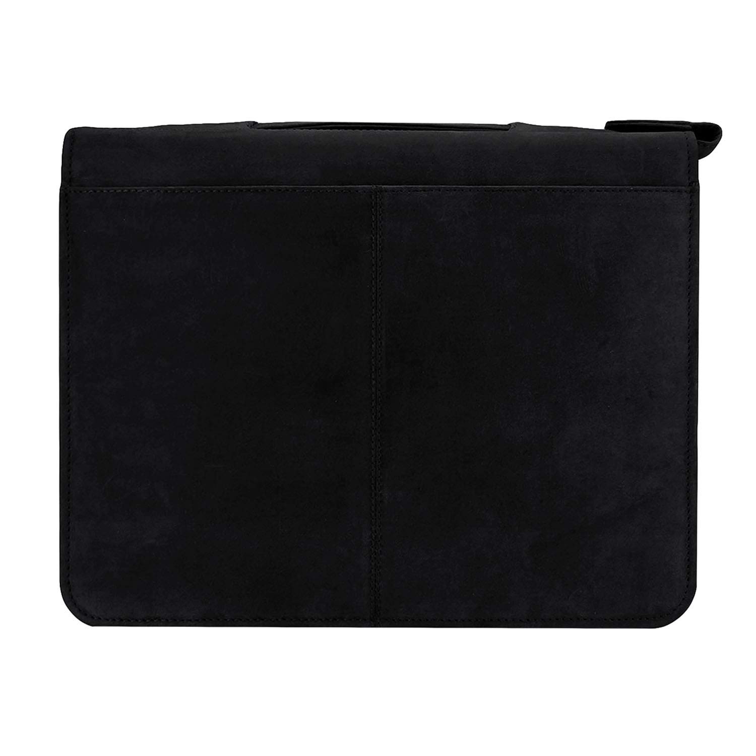 Greenburry Dokumentenmappe Leder - Schwarz Vintage Revival - Hochwertiges Rindsleder - Schreibmappe Leder - Konferenzmappe Leder - Ringbuch Leder