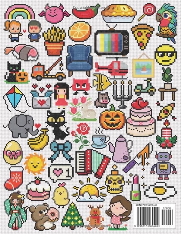 Image of 1000 Mini Cross Stitch Patterns: Small & Tiny Cross Stitch Patterns Perfect for Beginners - Bookmarks, Ornaments, Pins & More!