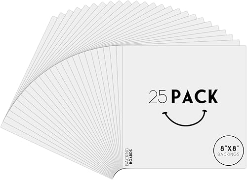 Miniatura 20 de Golden State Art, Paquete de 25 tableros de respaldo blanco brillante de 12 x 12 pulgadas para marcos, fotos, fotos y más