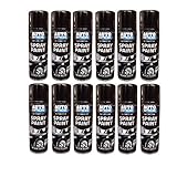 12 X Black Gloss Aerosol Spray Cans 250ml Car Van ETC Auto Extreme Spray Paint