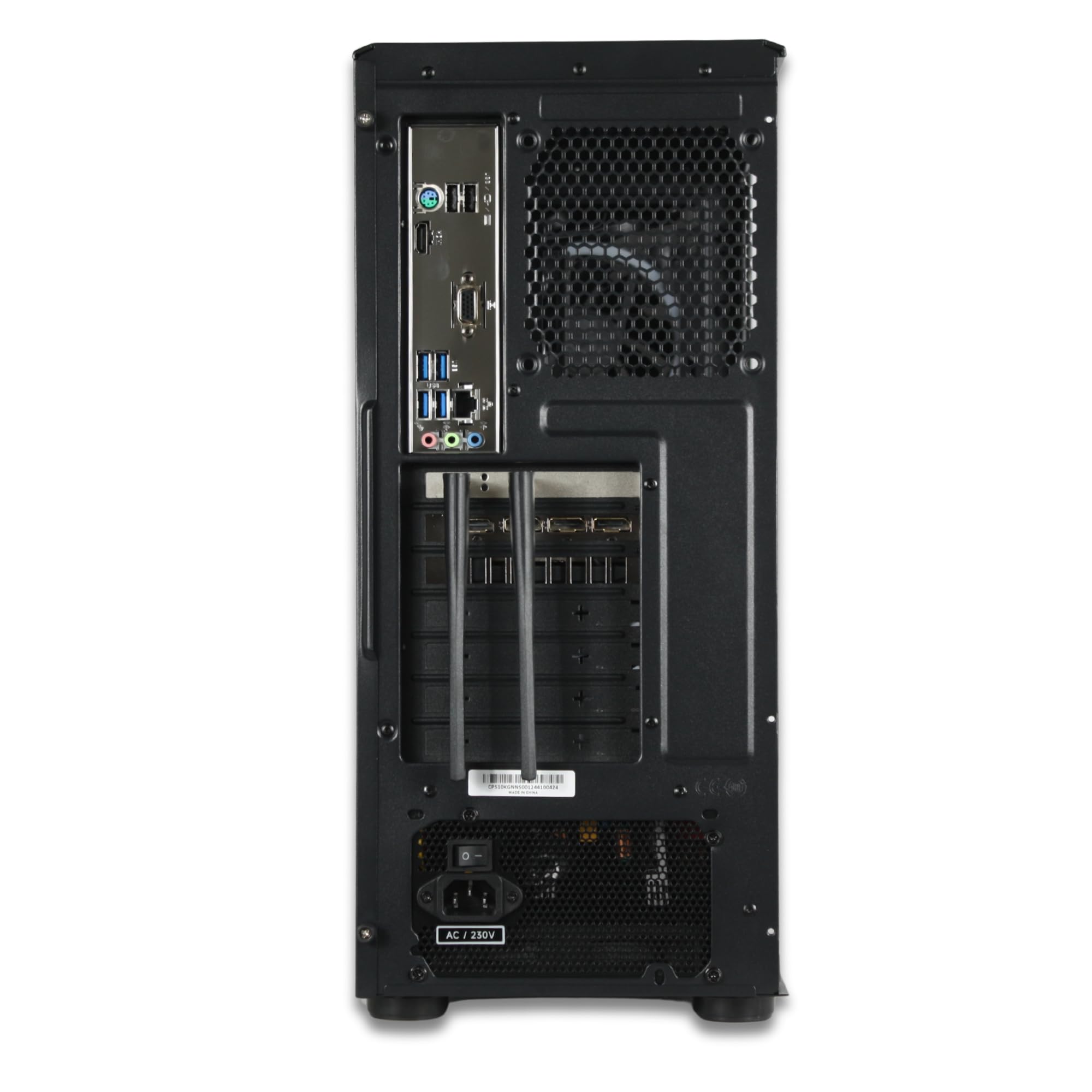 XUM CMP 510 Gaming PC AMD Ryzen 5 5500, RTX 5060 8GB, 32GB DDR4 RAM, 512GB NVMe SSD, 1TB HDD, 650W PSU 80+ Bronze, aRGB, WiFi 5, Windows 11 Home, Creator Gaming, Black Case — view 4