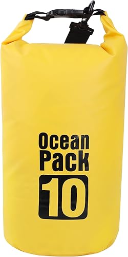 Dry Bag impermeable para mujeres y hombres, 10L enrollada ligera bolsa de almacenamiento seca mochila con funda para teléfono para viajes, natación,