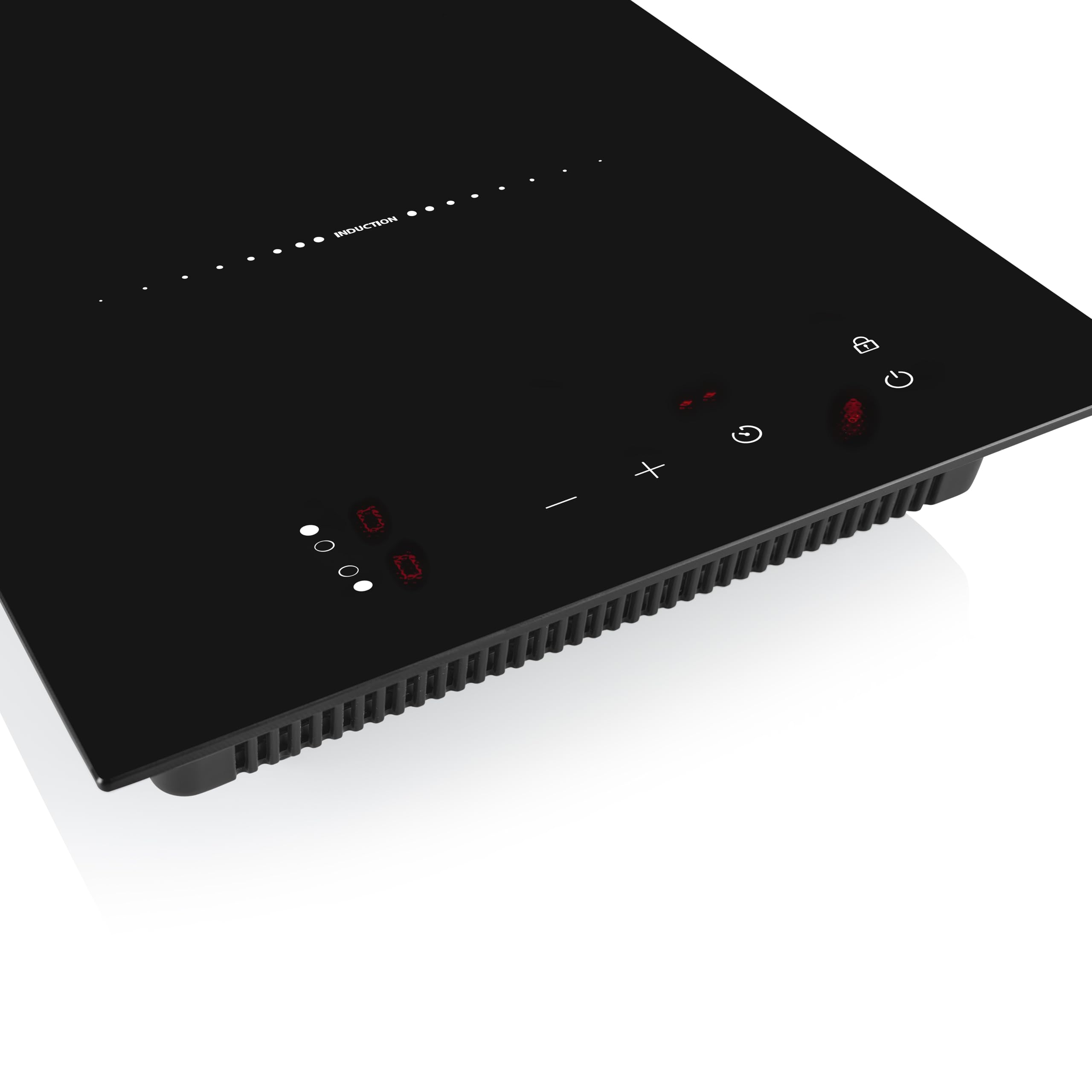 Princess Placa de inducción doble, empotrable o de sobremesa, 3300 W, control táctil LCD, temporizador, apagado automático, protección contra sobrecalentamiento, fácil limpieza, 303015