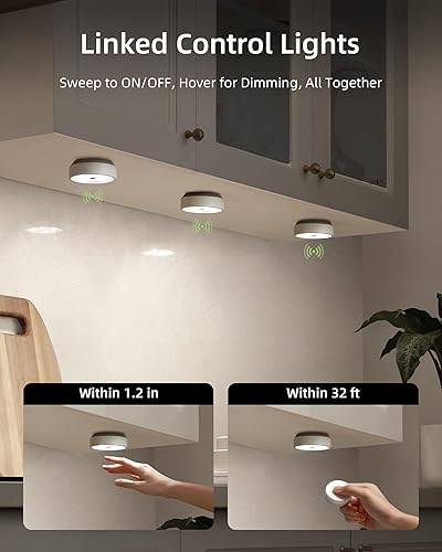 Miniatura 2 de Luces de disco con control remoto, luz LED recargable que funciona con pilas, control de grupo de luces de disco inalámbricas, iluminación regulable