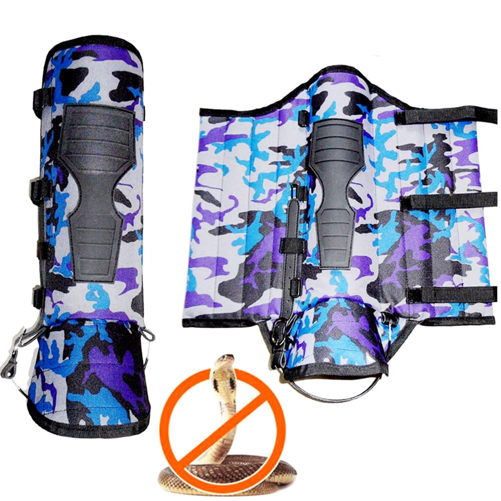 Guêtres de Serpent - Armure de Jambe - Anti-Morsure - Imperméable - Confortable - pour la Chasse, la randonnée - Kit de Survie en extérieur