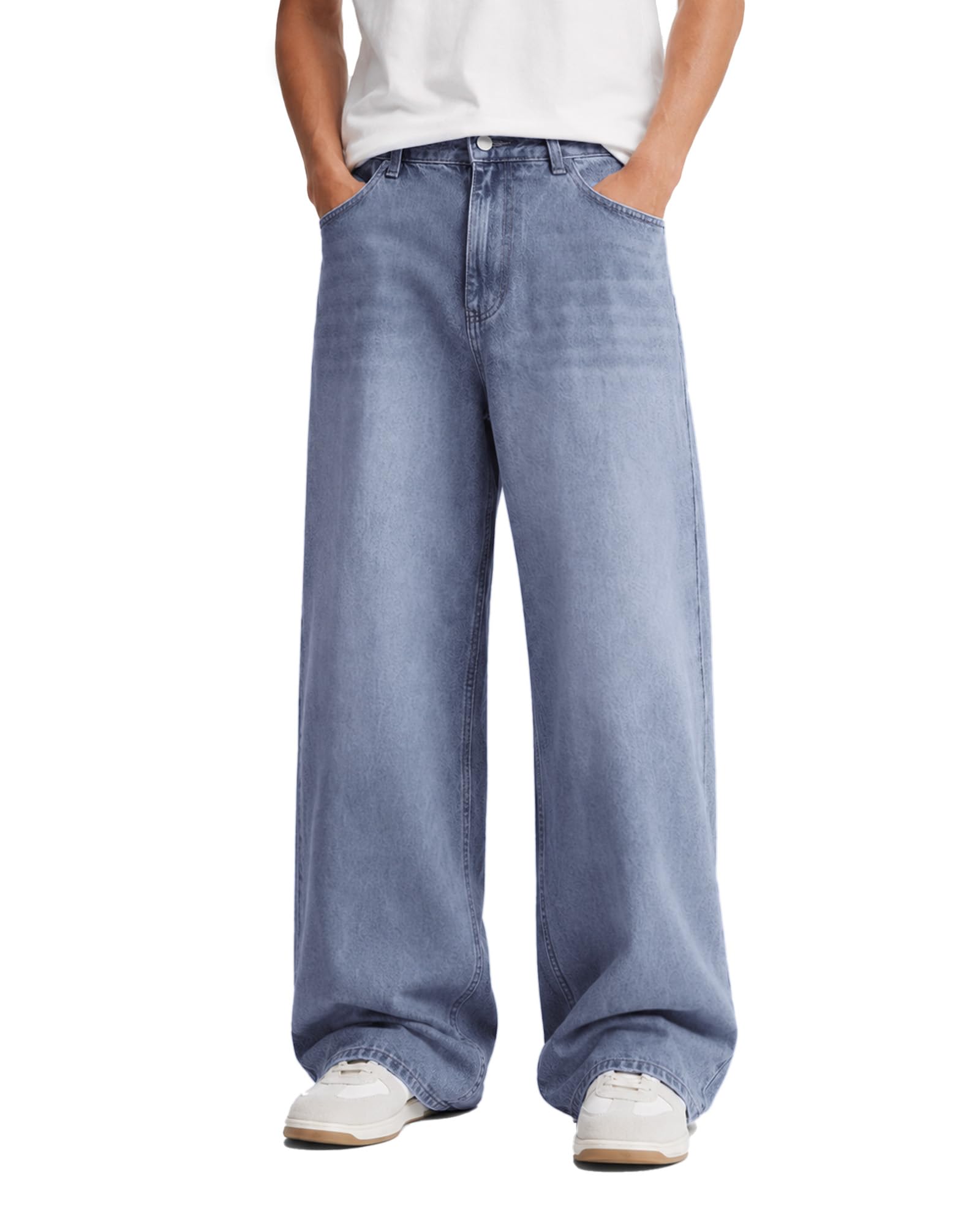 Zylioo Baggy Jeans - Jeans da uomo, extra lunghi