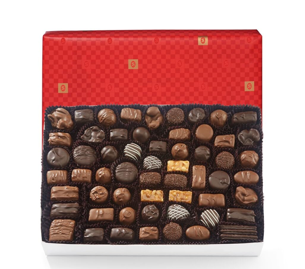 See's Candies Assorted Chocolates (5 Pound (Pack of 1), Red Gift Wrap)