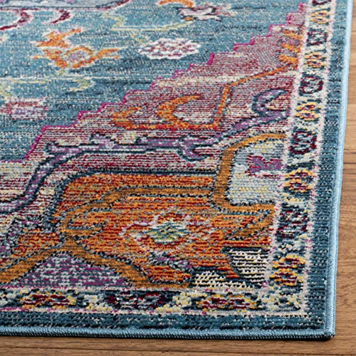 Safavieh Crystal Collection Area Rug - Teal & Rose - Image 4