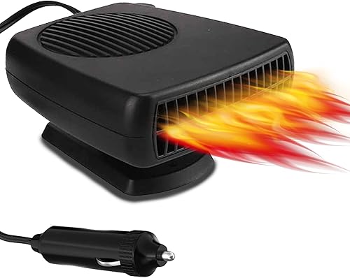 Calentador de automóvil, 12 V 200 W, portátil, desempañador y descongelador, ventiladores de calefacción y refrigeración rápidos con enchufe para