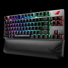 ASUS ROG Strix Scope TKL Deluxe 80% RGB Gaming Mechanical Keyboard, Cherry MX Red Switches, ABS Keycaps, Detachable Cable, Wider Ctrl Key, Stealth Key, Wrist Rest, Macro Support-Black