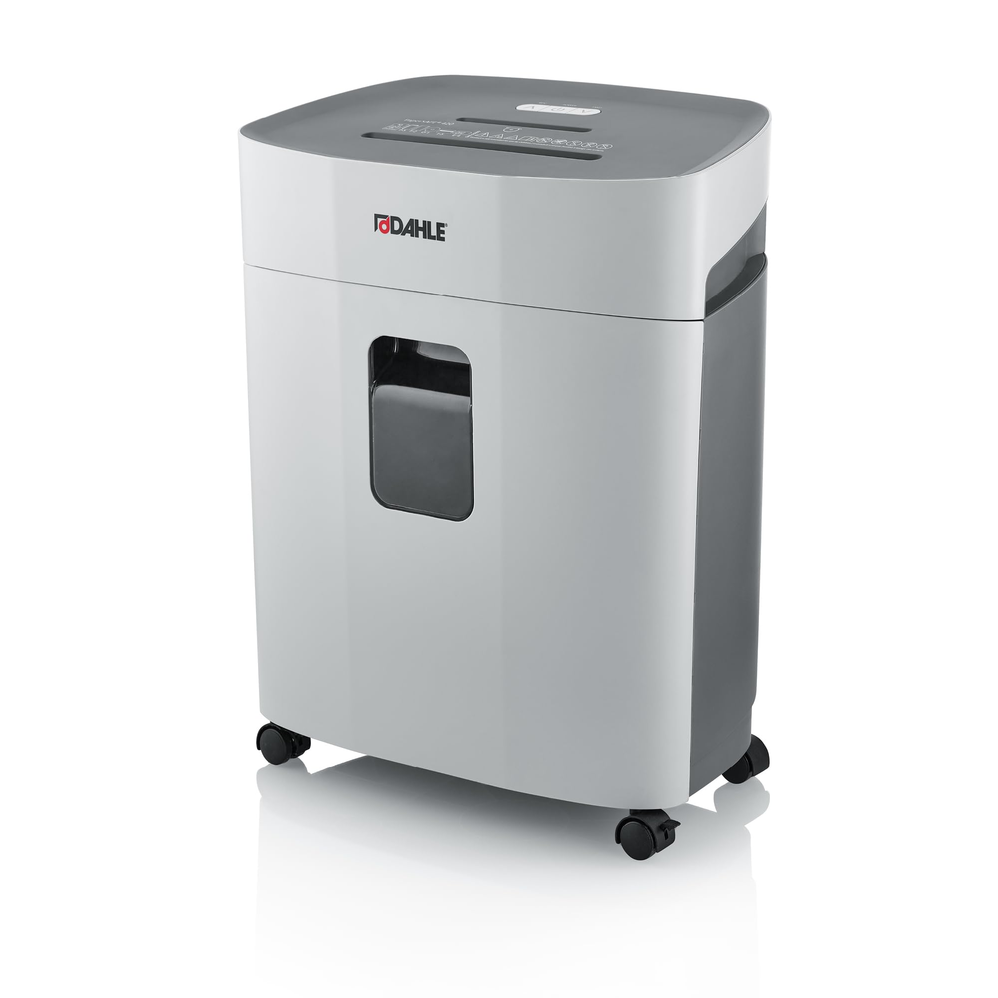 Dahle PaperSAFE PS 240 - Destructora de papel (10 hojas, nivel de seguridad P4, corte de partículas, sin aceite ni mantenimiento, 25 litros), color gris