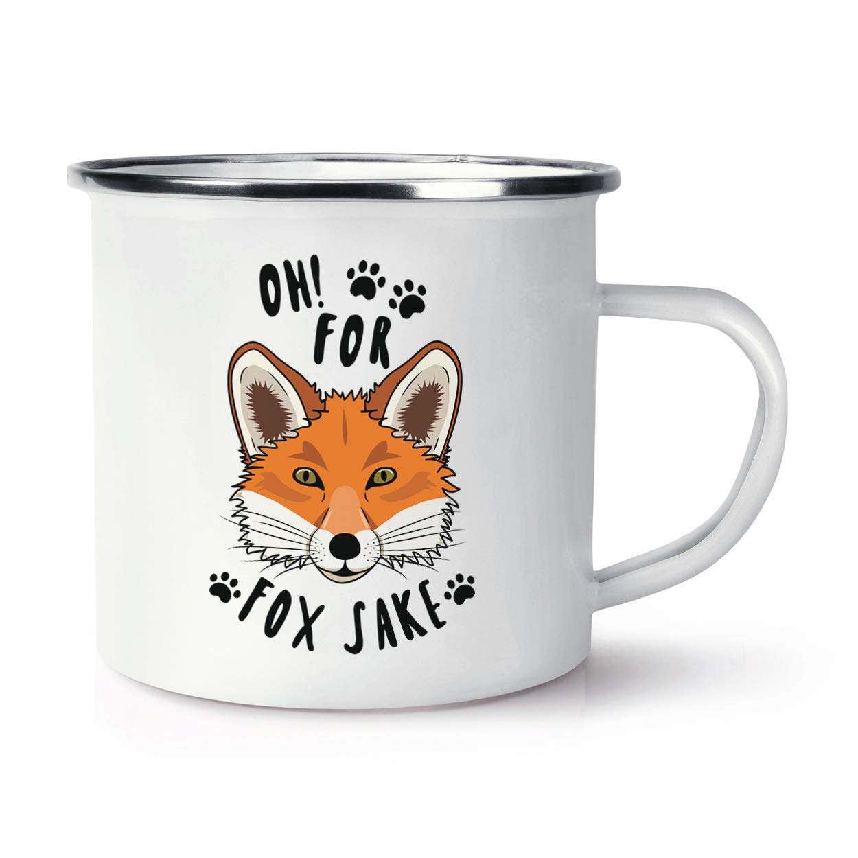 Oh for Fox Sake Retro Enamel Mug Cup