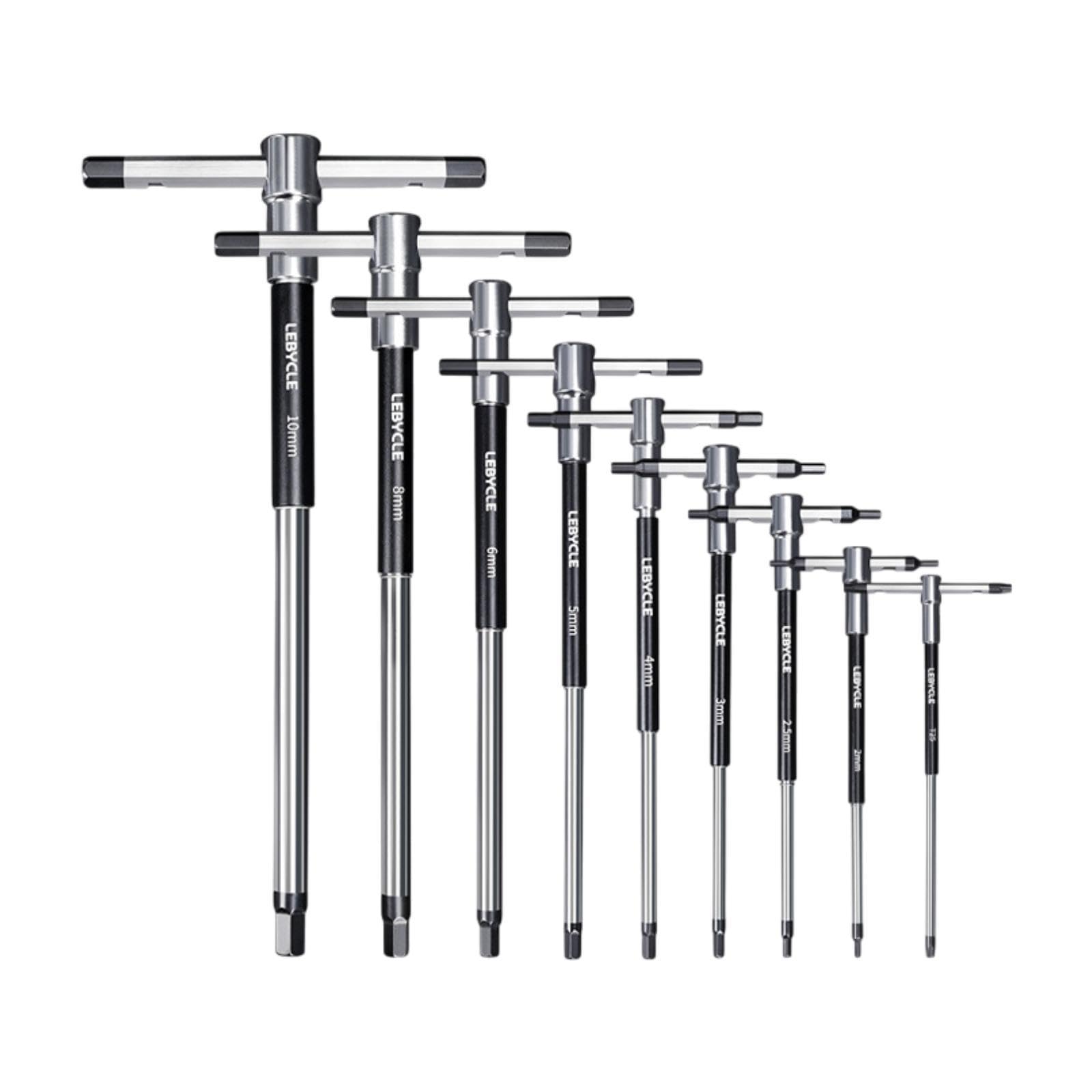 Outils à poignée en T coulissante, Manchon Rotatif, kit d'outils de réparation de vélo, Jeu de clés Allen à clé hexagonale pour vélo