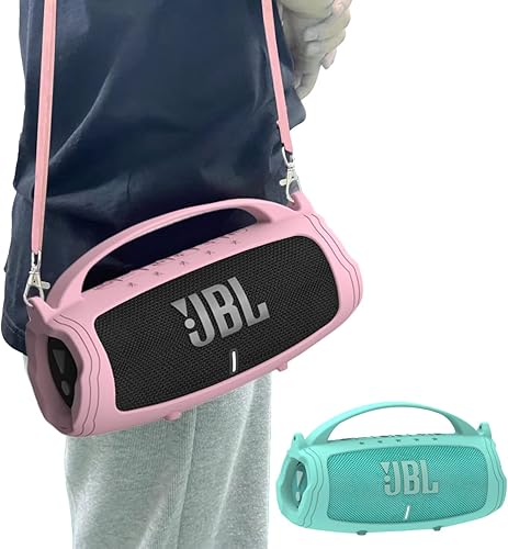 Miniatura 3 de JCHPINE Funda de silicona para altavoz Bluetooth portátil JBL Charge 5, soporte protector para accesorios de altavoces JBL Charge 5 (funda rosa, no
