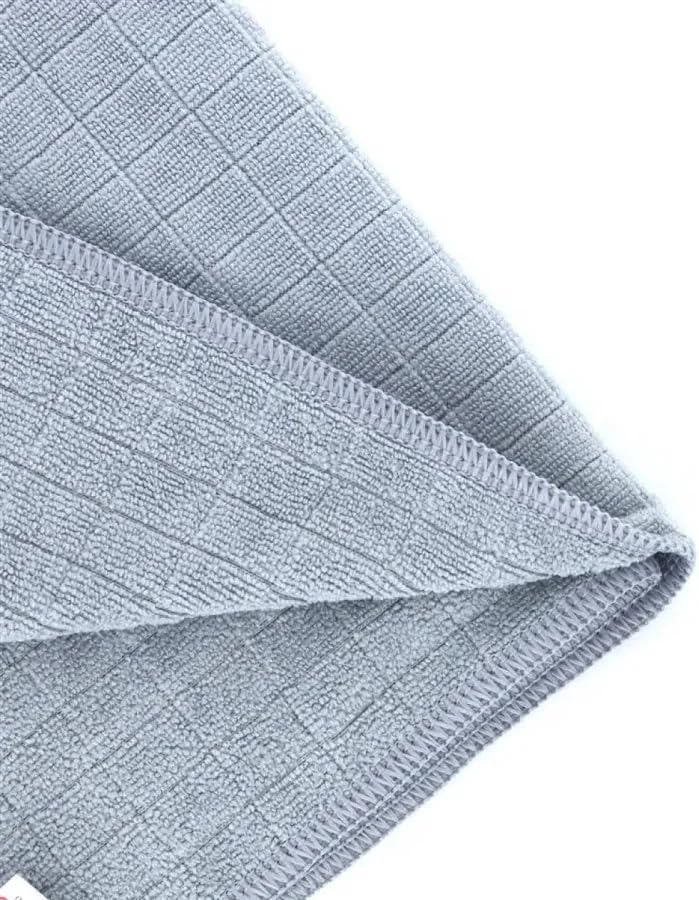 Miss Clean Mikrofiber Kareli Yüzey Cam Temizlik Bezi 50x70 Cm Süper Emici - 320 Gr. - Gri - 1 Adet Gri