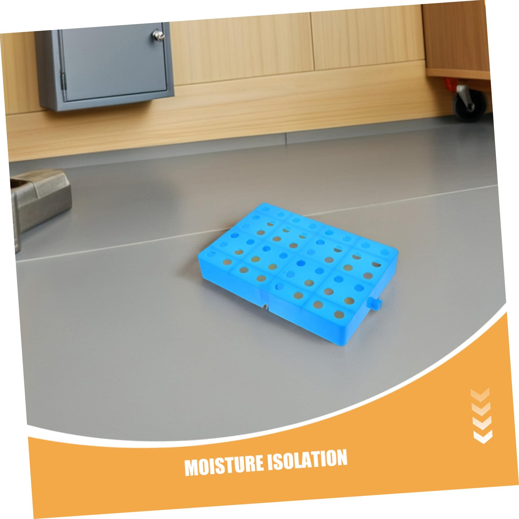 Lot De 2 Plateformes De Palettes en Plastique Légères Et Perforées pour Rangement dans Un sous-Sol Humide avec Grilles Respirantes Bleu