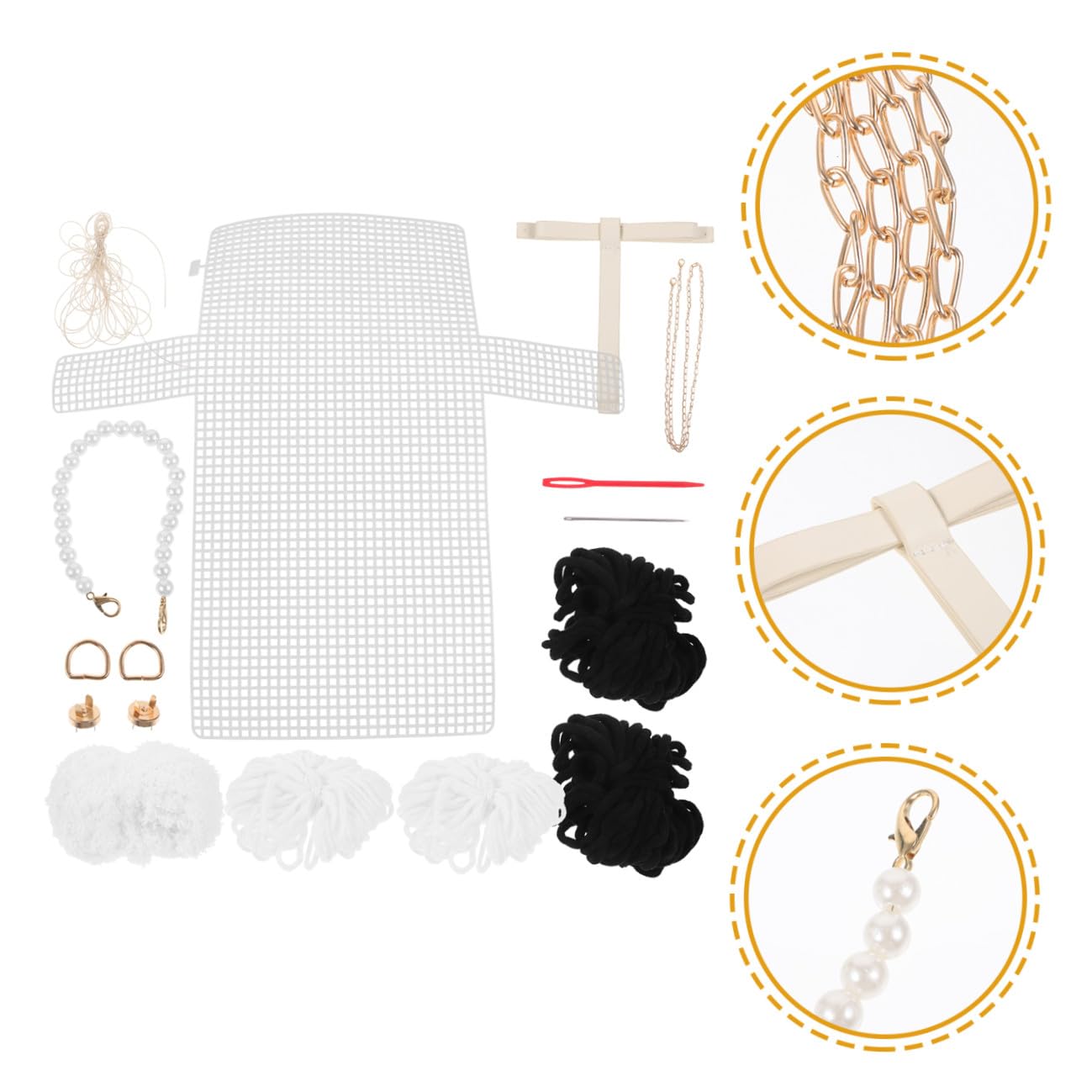 jojofuny 4 Set DIY per Creazione Borse Kit Materiali per Borse Tracolla con Imitazione e Creativo per Appassionati Fai da Te