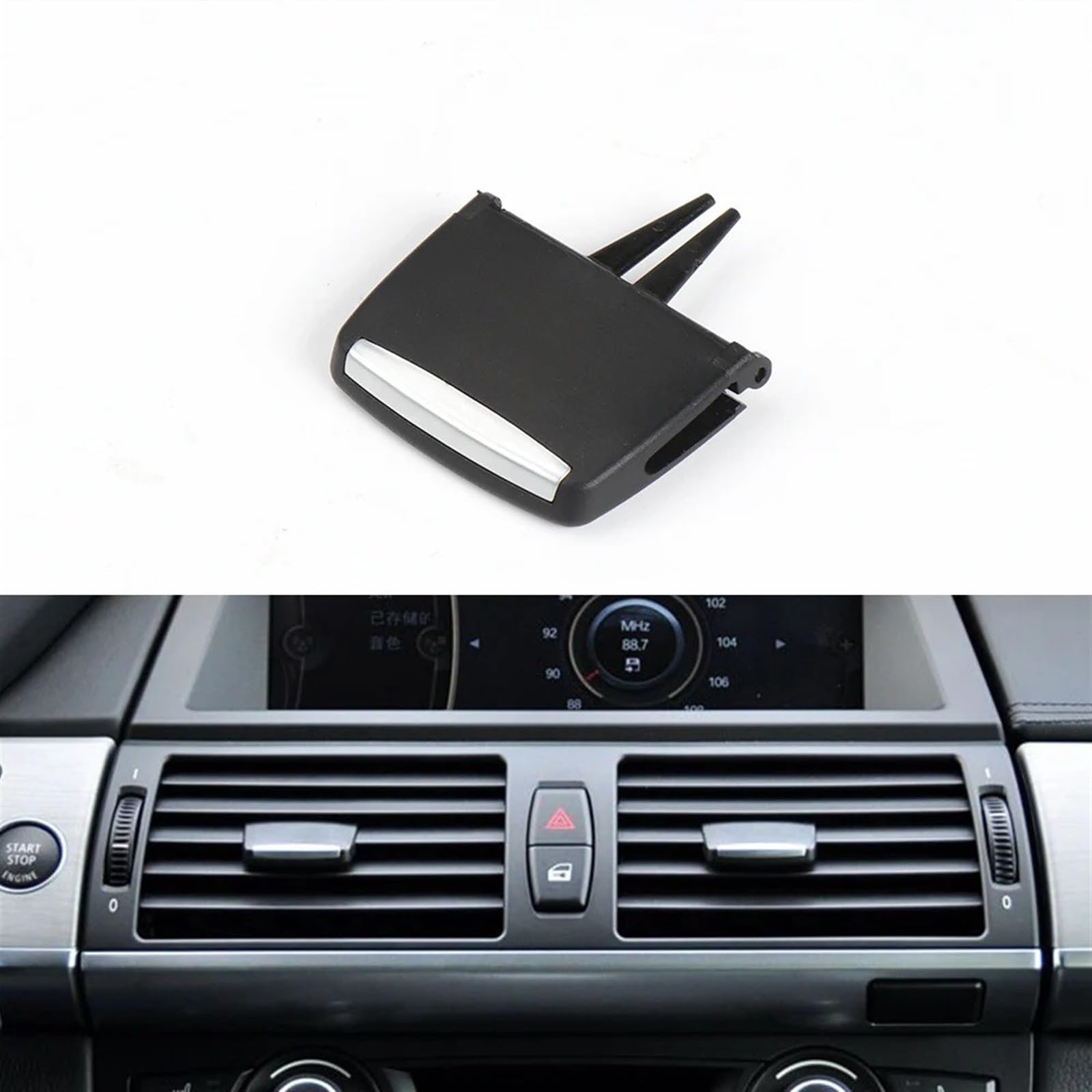 Per BMW X5 X6 E70 E71 lato centrale aria condizionata copertura usca aria rivestimento protettivo fibra di carbonio 2008 2009 2010 2011 2012 2013  34
