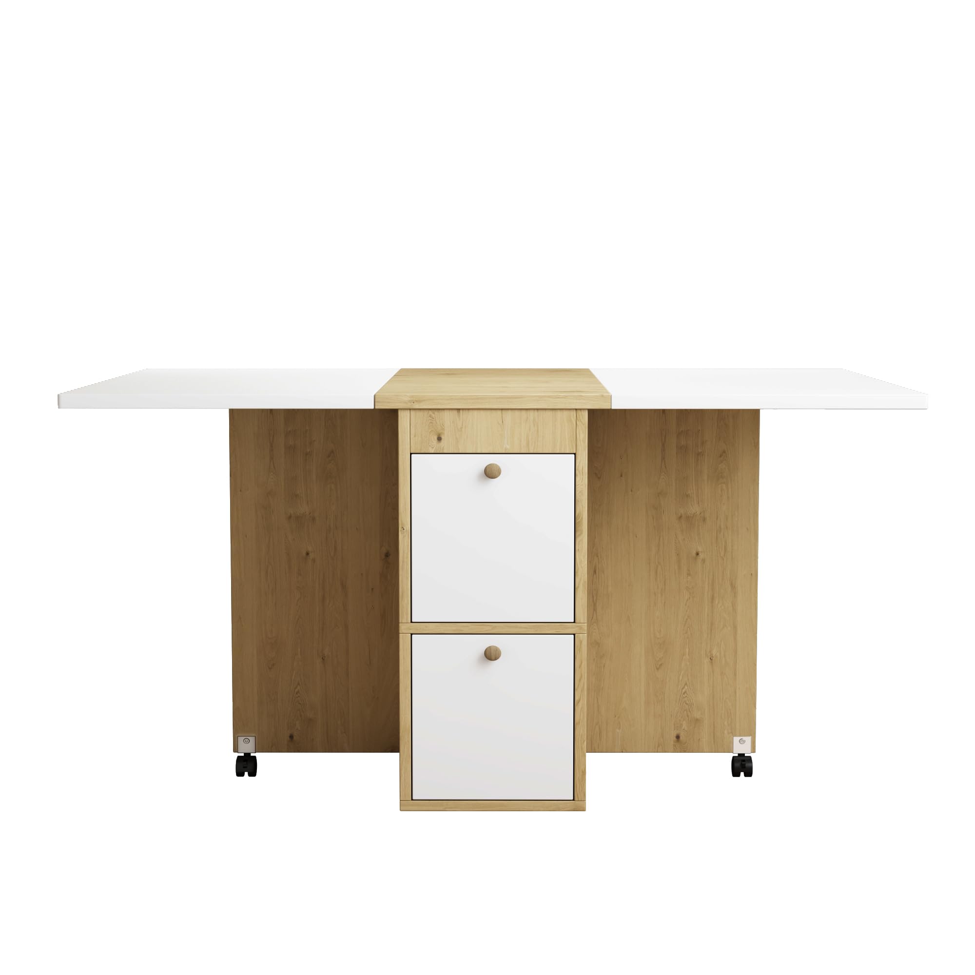 Set da Pranzo, Tavolo da Pranzo con 4 Sedie, Tavolo da Pranzo Pieghevole, Tavolo da Cucina Retrattile, Tavolo da Pranzo Retrattile Multifunzionale, Sedie da Pranzo, 120x80x75 cm