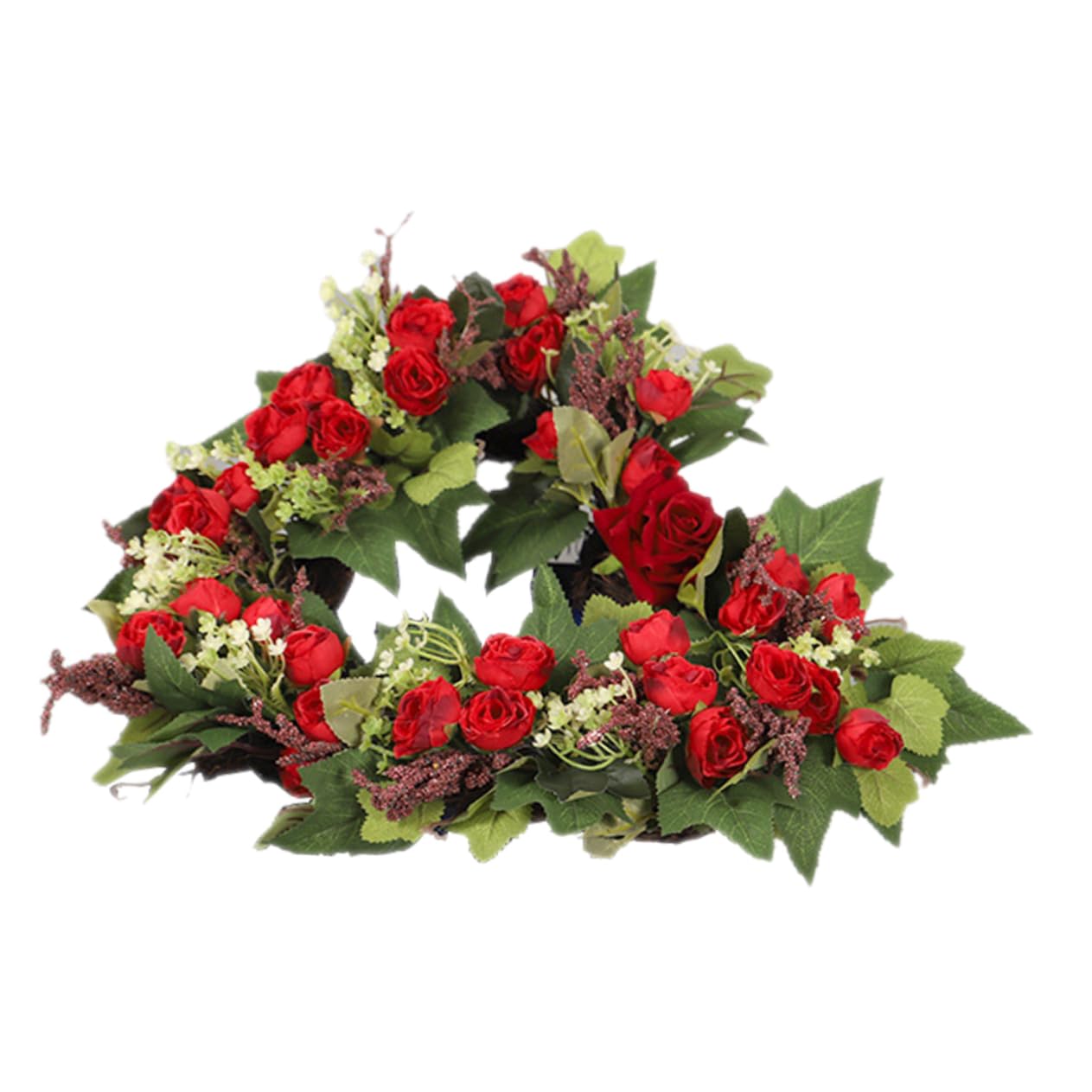 SOIMISS Guirnalda de Rosas Artificiales Guirnalda de San Valentín para Decoración de San Valentín Adorno Colgante de Corazón