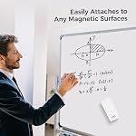 LOUKIN Magnetic Dry Erase Eraser, Whiteboard Eraser, Glass Board Eraser(White), Free 3.4 oz Whiteboard Cleaner Included, for Classroom, Home and Office Use