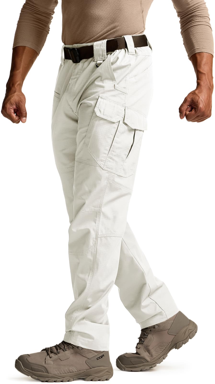 CQR Men's Tactical Pants, Water Resistant Ripstop Cargo Pants, Lightweight EDC Work Hiking Pants, Outdoor Apparel