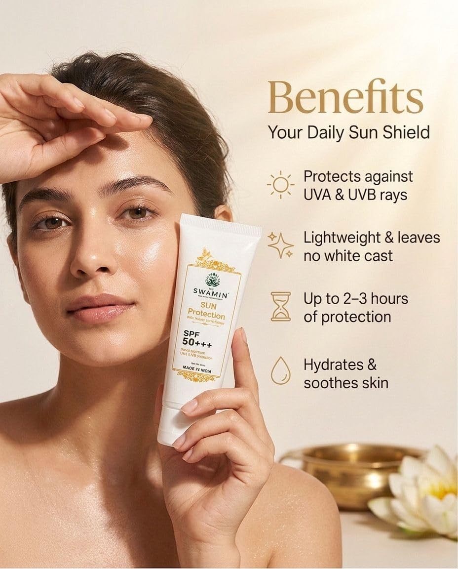 The Swamin Shata Dhauta Ghrita Moisturizer cream , Sun protection , Kumkumadi Oil ( face serum ) , Kumkumadi Soap , Saumya Twacha Facepack Kit 2