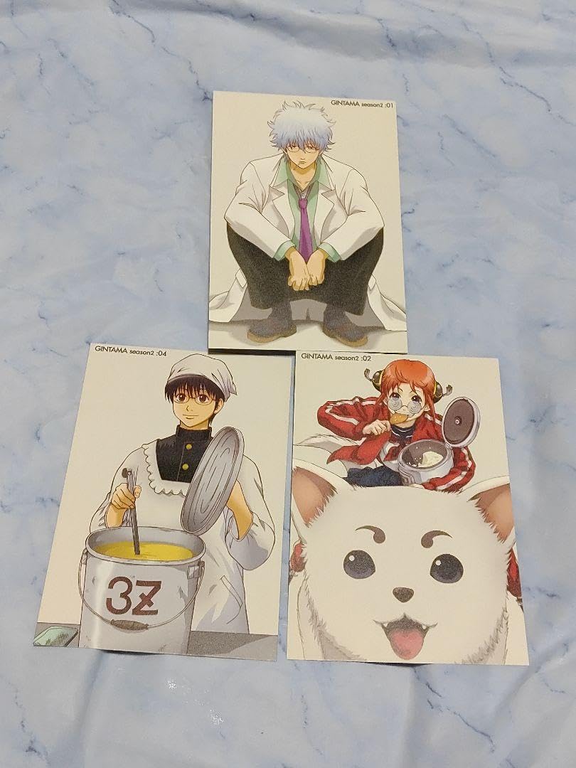 Amazon.co.jp: 万事屋 坂田銀時 銀魂 イラストカード 3枚セット 神楽 