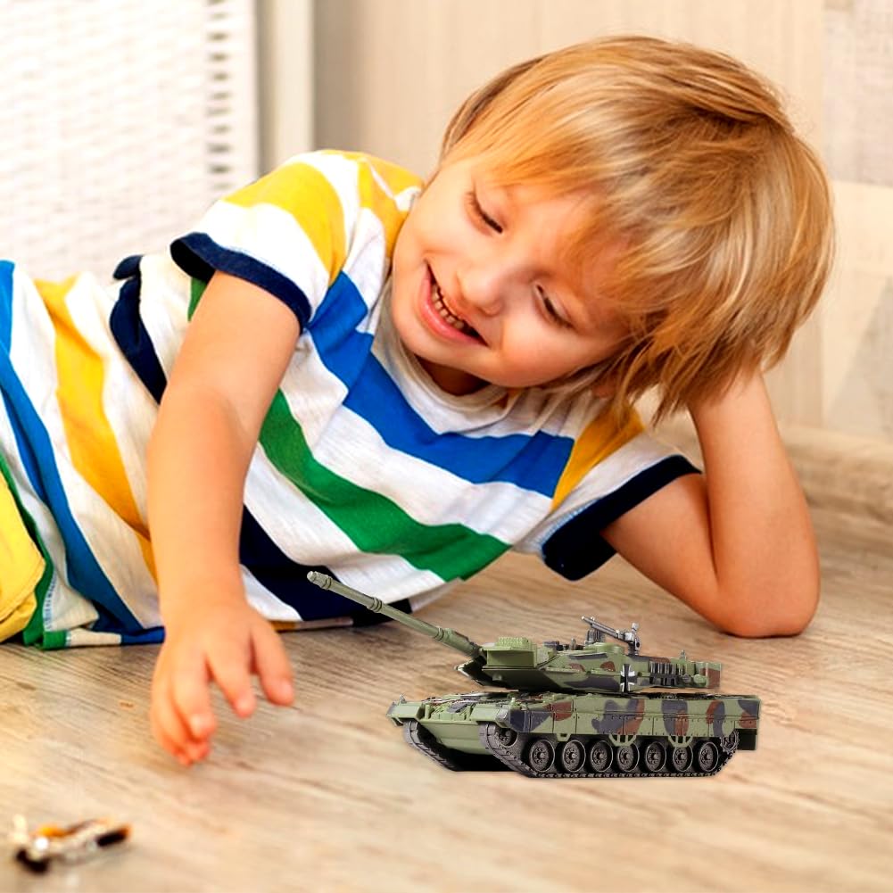 Tanque Militar de Leopardo a Escala 1/72 2A7, Juguete de Bloques de Construcción de Tanques, Militar Ligero Modelo de Carro de Combate Bloques de Construcción Regalos para Adultos