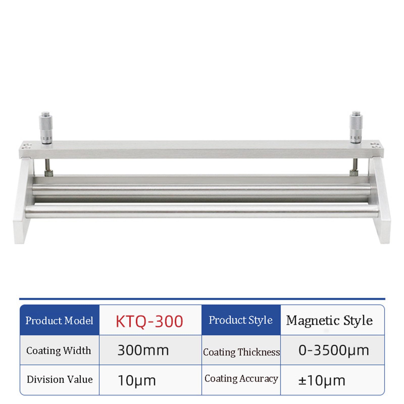 Lab Regulowany aplikator folii, 0-3500μm Precision Doctor Blade, urządzenie do przygotowania folii na mokro do powlekania, 50-300 mm Szerokość, magnetyczna podstawa ssąca do laboratorium
