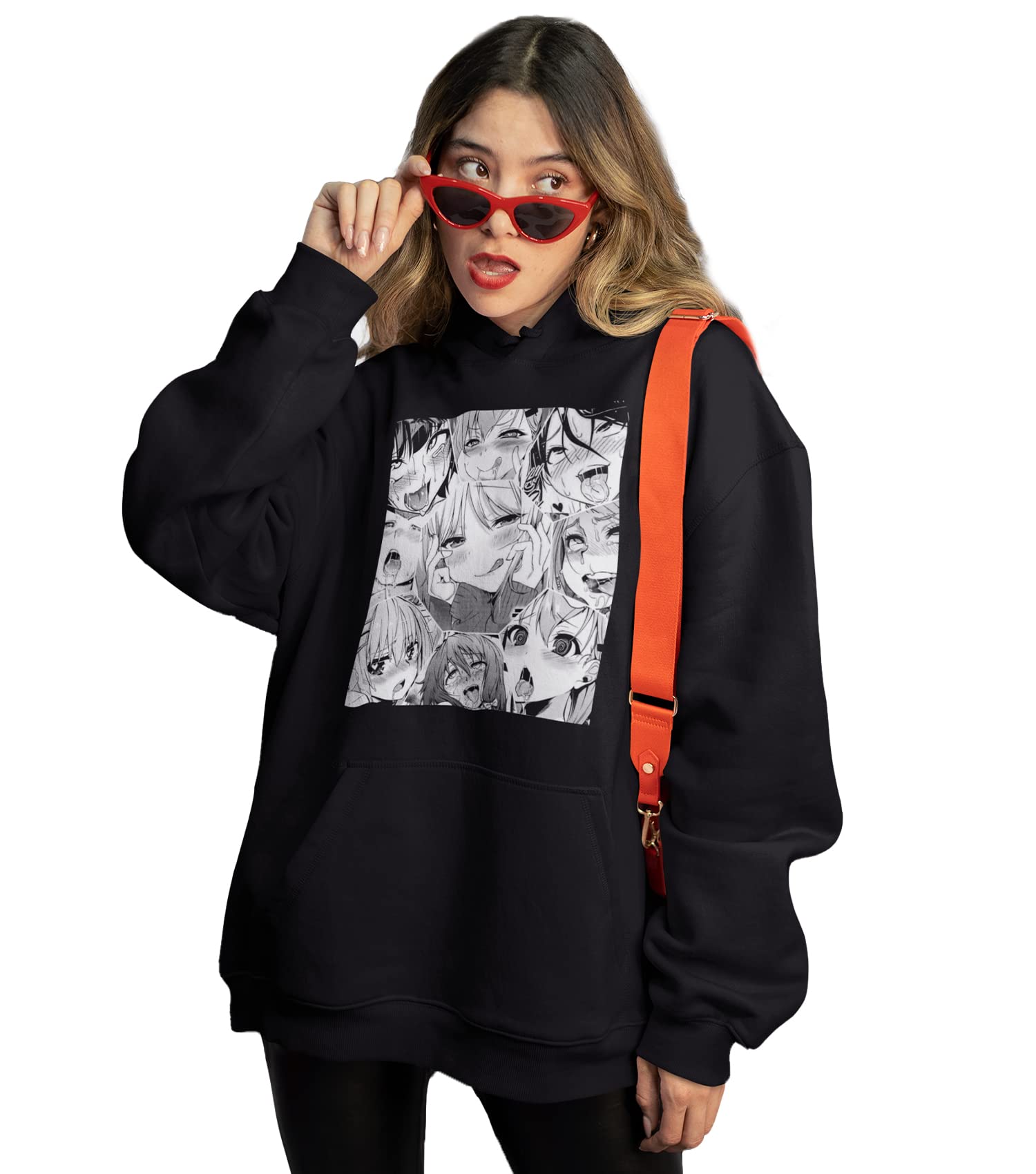 IndirageAhegao Oversized Hoodie for Women
