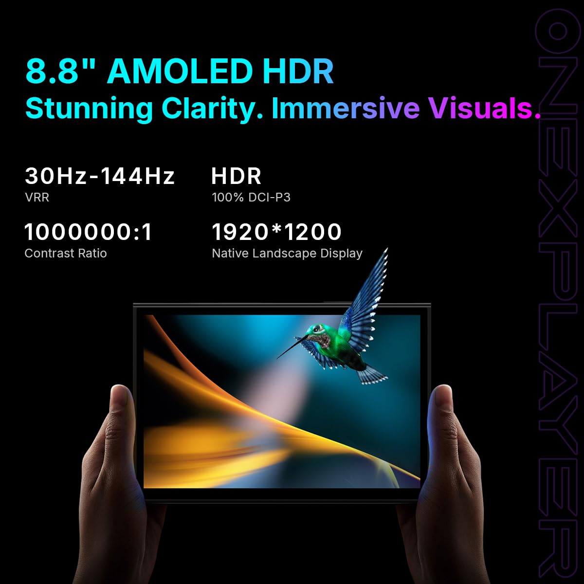 OneXPlayer 3 Mini PC Dotato di Intel Arc G3 Extreme e scheda grafica B390 | Display AMOLED VRR da 8,8 pollici a 144 Hz, tastiera magnetica, Wi-Fi 7 per giochi AAA (24 GB di RAM + SSD da 1 TB)