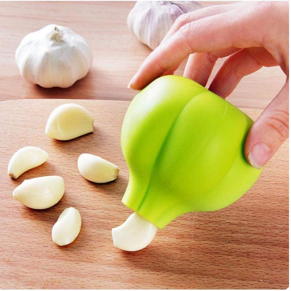 Casecover Green Silicone Garlic Peeler Garlic Presses Easy Soft Peeled Garlic Stripping Tool Home Kitchen Accessories