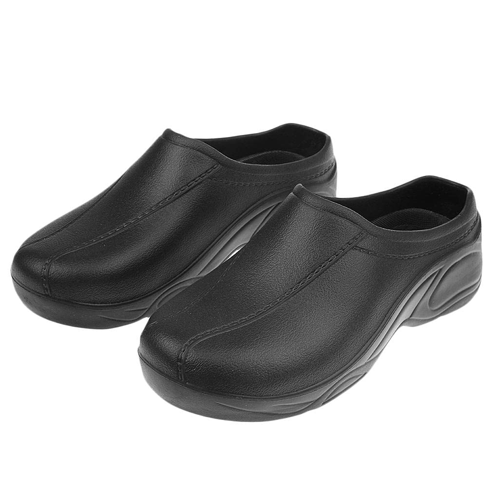 Pair Of Men Women PP Orthopedic Clogs Chef Nursing Occasion Strapless Shoes 39 Black-image-32
