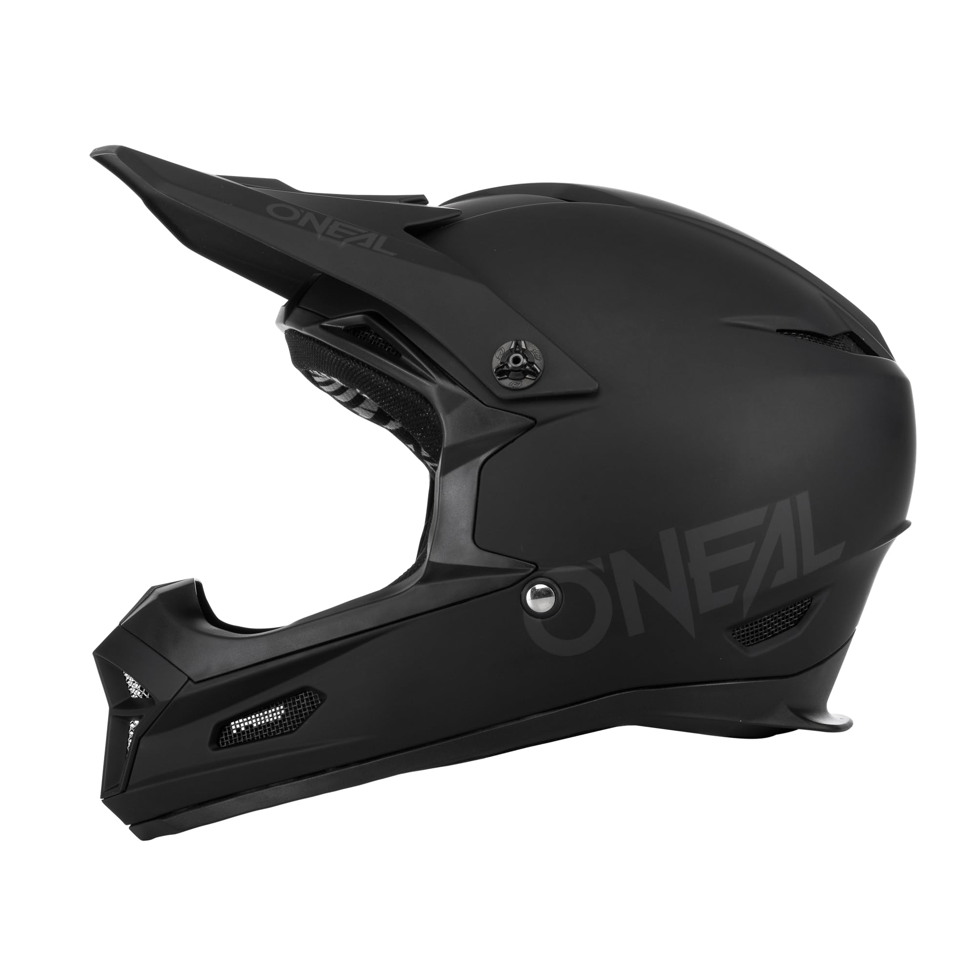 O'NEAL | Casco de Ciclismo de montaña | Descenso de MTB | Aberturas de ventilación para el Flujo de Aire y la refrigeración, Carcasa Exterior de ABS | Casco Fury Solid | Adulto | Negro | Talla XS