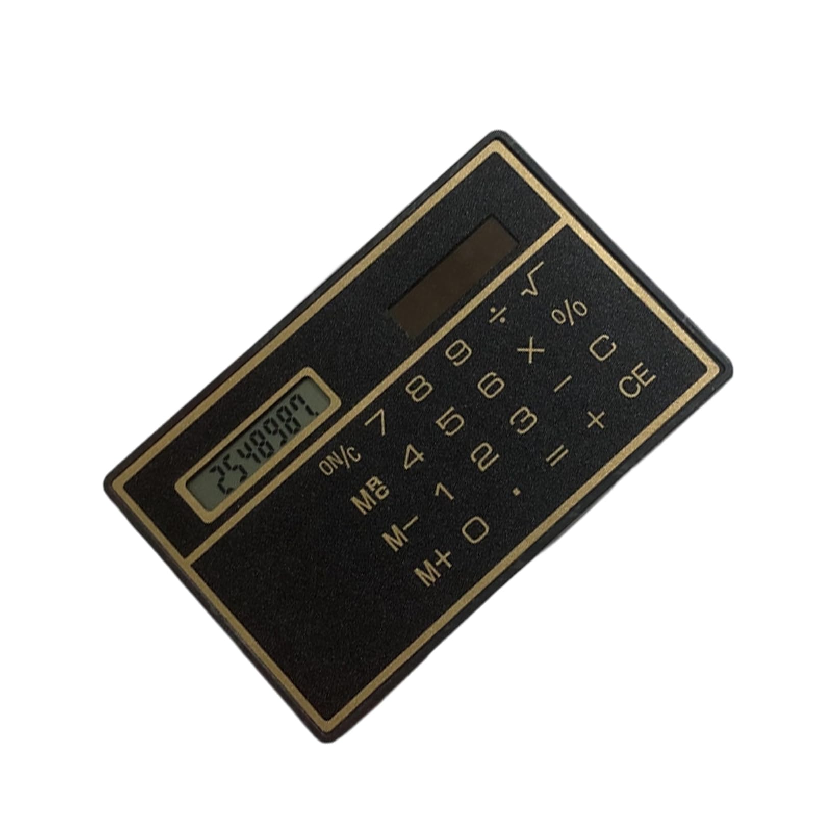 Zkydhbd Black Solar Power Credit Card Sized Calculator Thin Abs Construction 8 Digit Display Perfect For Travel Office Thin Card Calculator