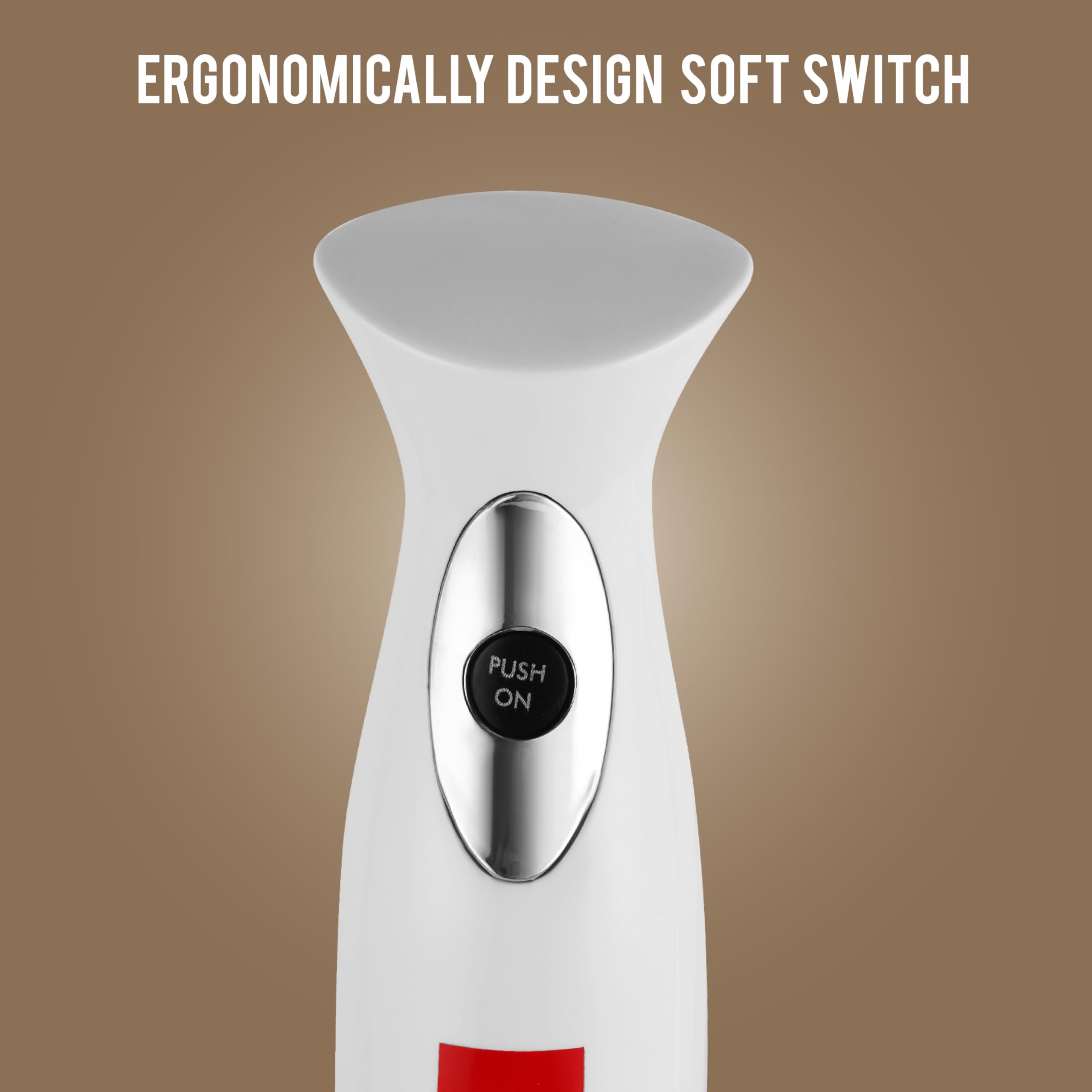 Cello Electra Hand Blender, White | Powerful 300W Motor | 100% Copper Motor, Ergonomic Design, Low Noise Operation, Easy to Clean and Store | 2-Year Warranty 3