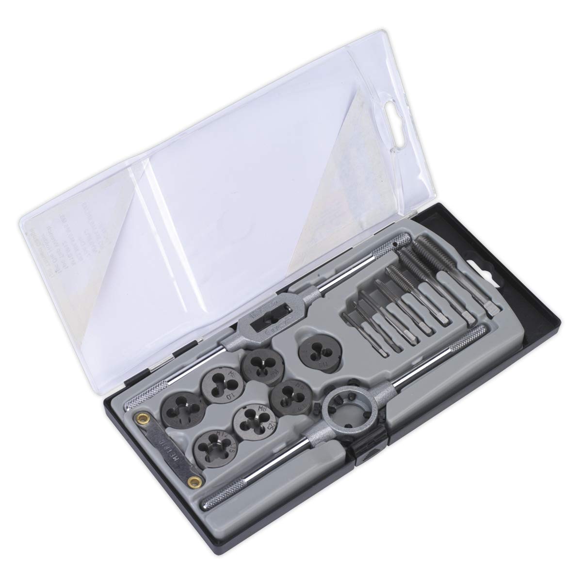 *CLEAR* Sealey AK321 - Metric Tap & Die Set Thread + Repair Metric Threads 17pc M3-M12