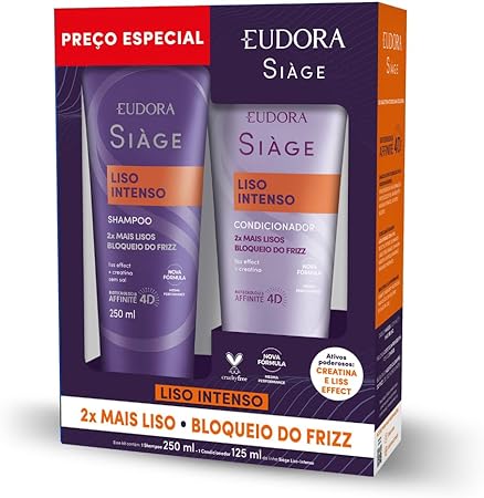 EUDORA SIÀGE PROMOPACK SHAMP/COND LISO INTENSO Menor preço em EUDORA SIÀGE PROMOPACK SHAMP/COND LISO INTENSO