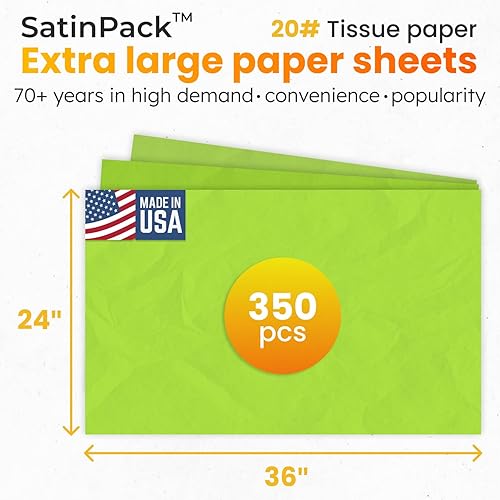 Vista 15 de IDL Packaging SatinPack - Rollo de papel de seda SatinPack de 18 pulgadas x 1800 pies, 20 pesos básicos, color cereza, hecho en Estados Unidos